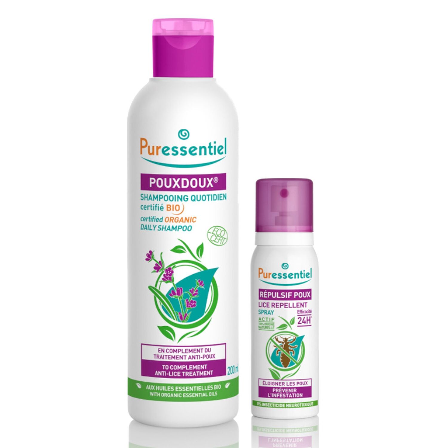 Puressentiel Puressentiel Pouxdoux Shampoing 200 ml + Répulsif 75 ml