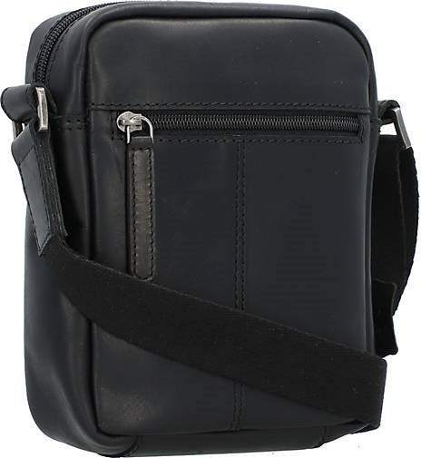 Greenburry Pure Black Umhängetasche Leder 15 cm