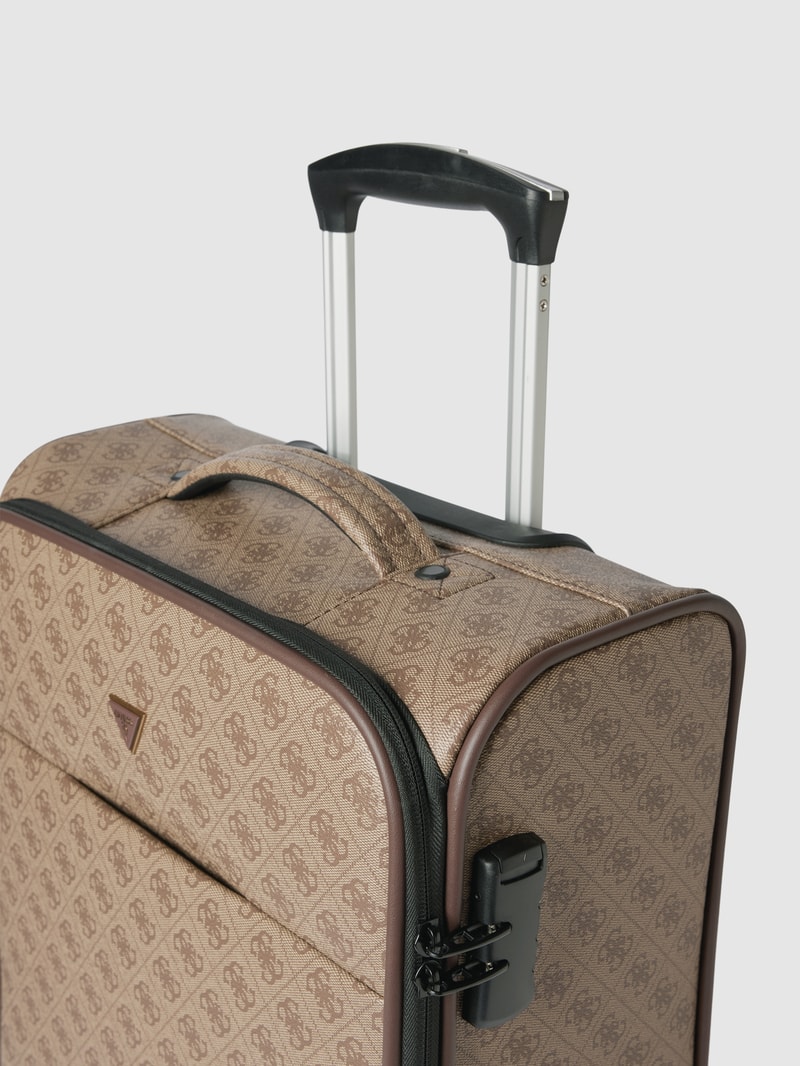 Koffer mit Allover-Logo-Muster in beige