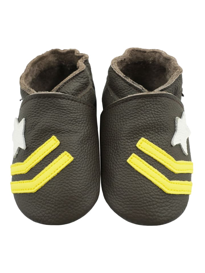 Yalion Leder-Krabbelschuhe 