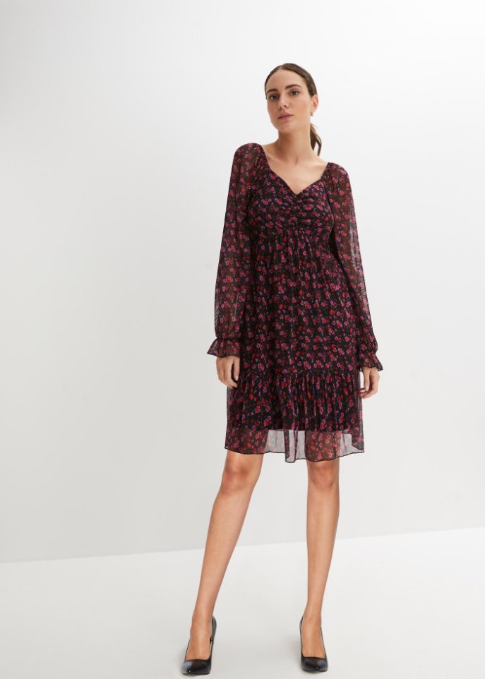 bedrucktes Mesh-Kleid