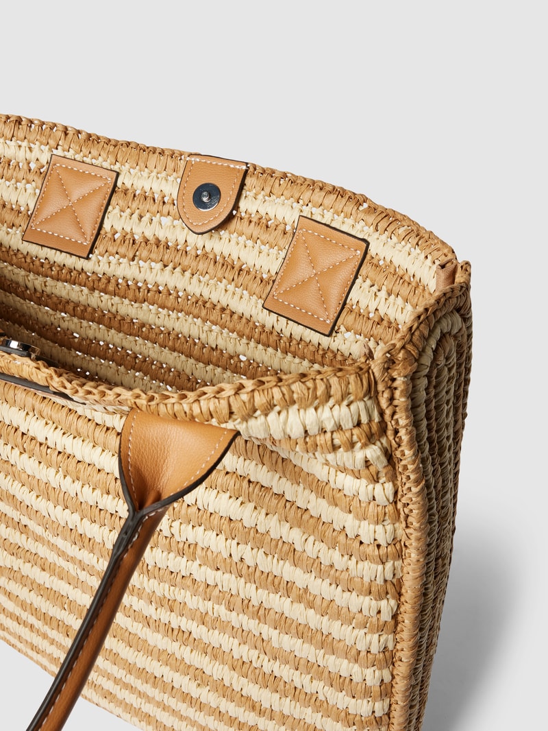 Tote Bag in Flecht-Optik Modell 'Rachel' in camel