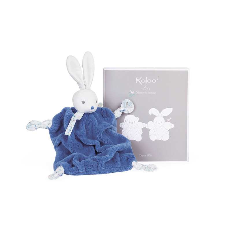 Doudou lapin bleu océan Plume 20 cm Kaloo
