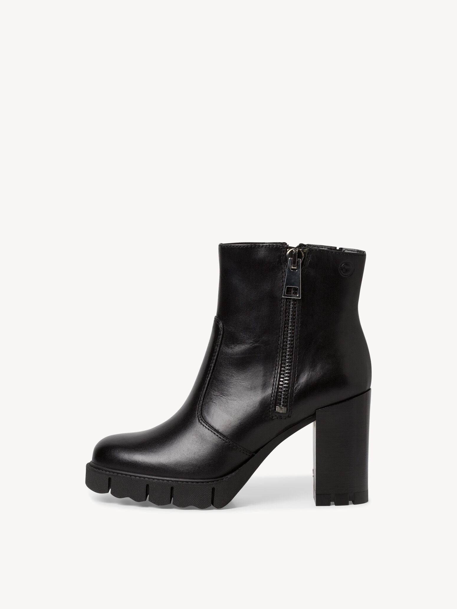 Bottine en cuir - noir