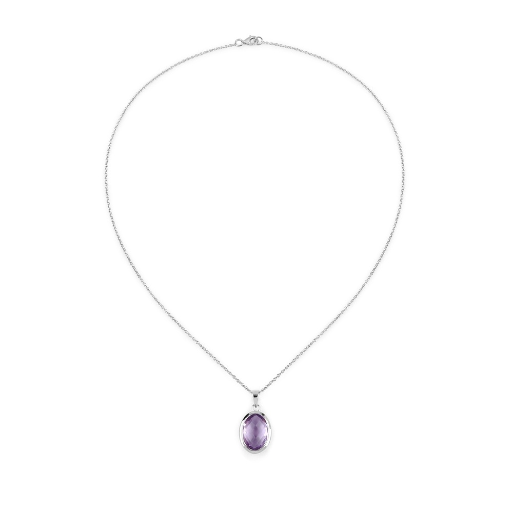 Rafaela Donata Chaîne Argent sterling Améthyste en Argent Bijoux
