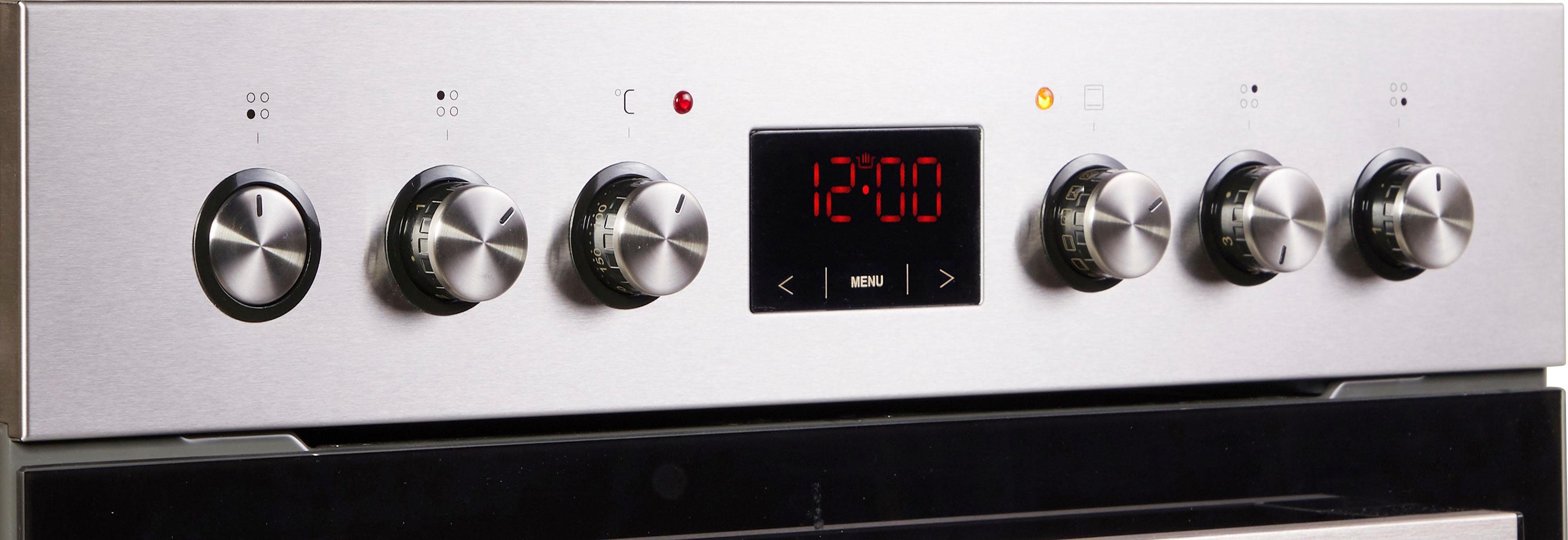 Amica Elektro-Herd-Set EHC 934 001 E, mit 3-fach-Teleskopauszug, Simple Steam Reinigungsfunktion, SteamClean