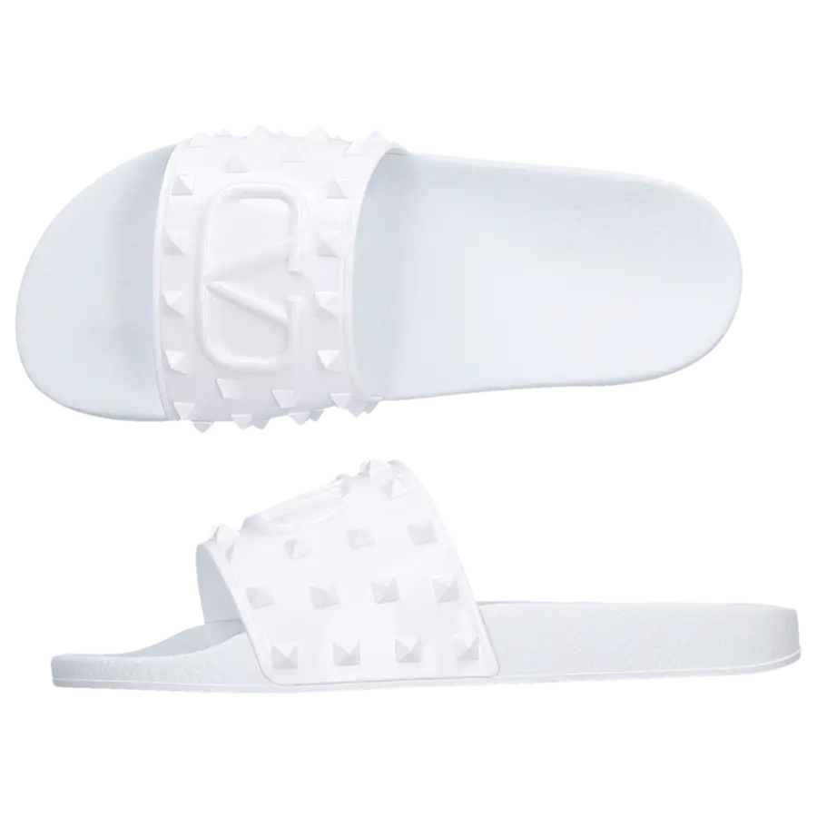 Valentino Garavani - Sandalen VLOGO SIGNATURE Kalbsleder - weiß