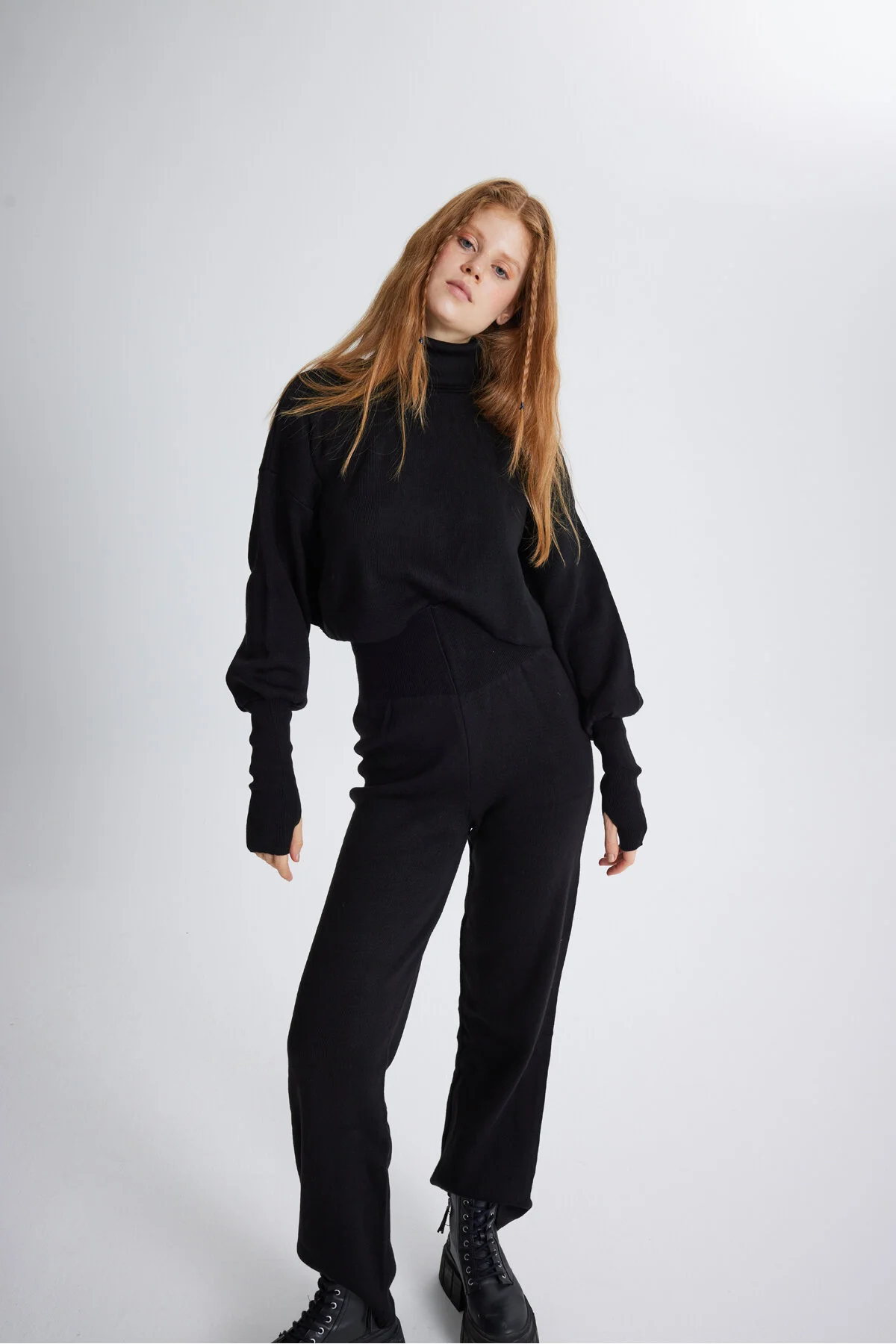 HOLLY LOLLY  Bottom Top Strickwaren Thinky Suit Schwarz