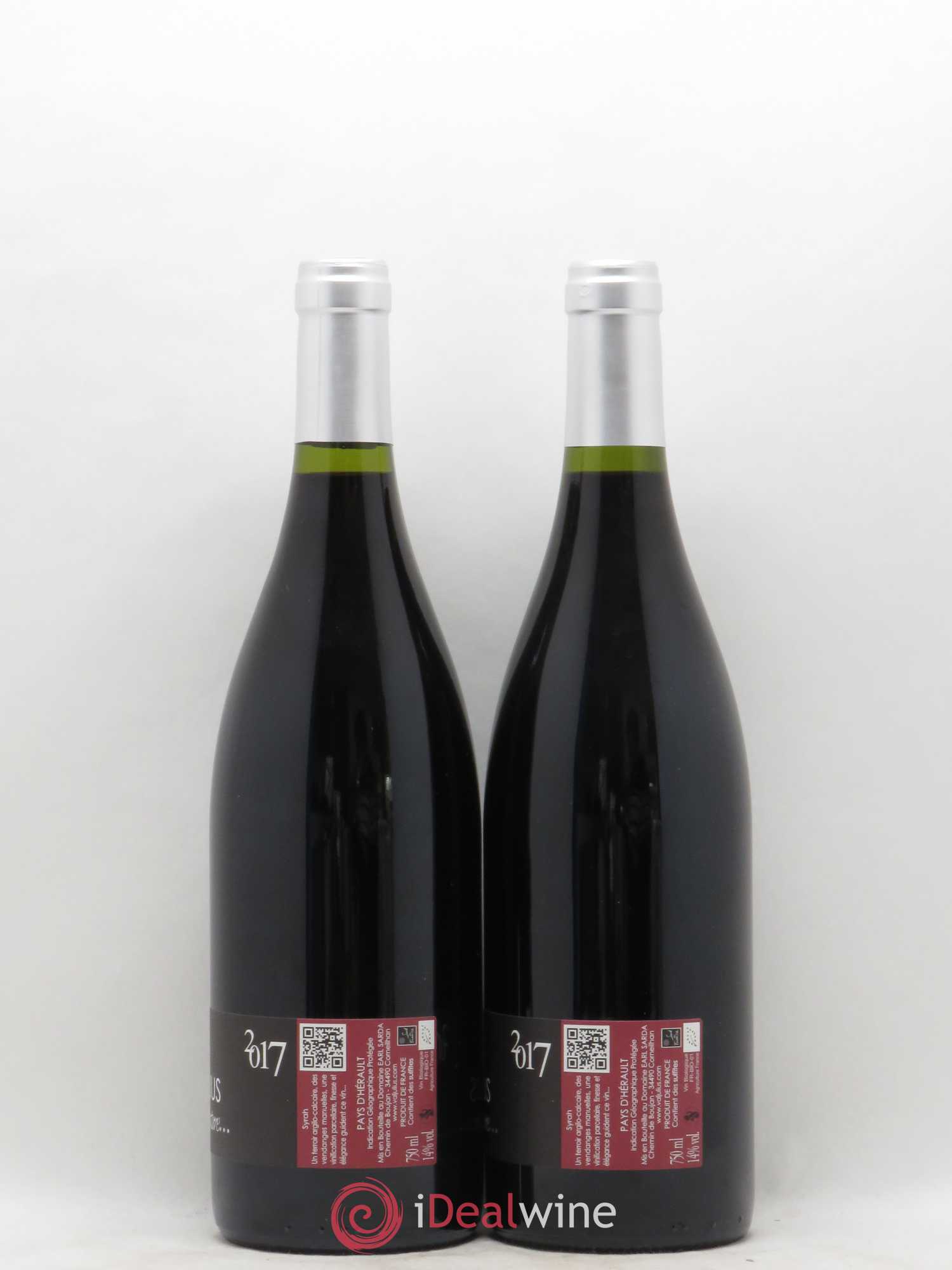 IGP Pays d'Hérault (Vin de Pays de l'Hérault) Valjulius Signature J Et B Sarda 2017 - Lot de 2 Bouteilles