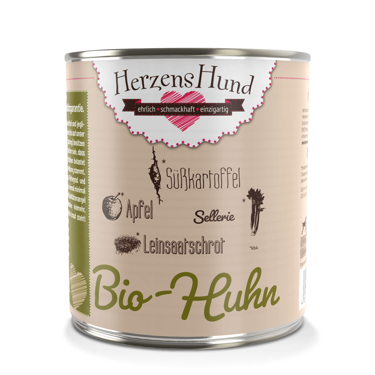 HerzensHund Hundenassfutter HerzensHund Adult 6x800g Bio Huhn