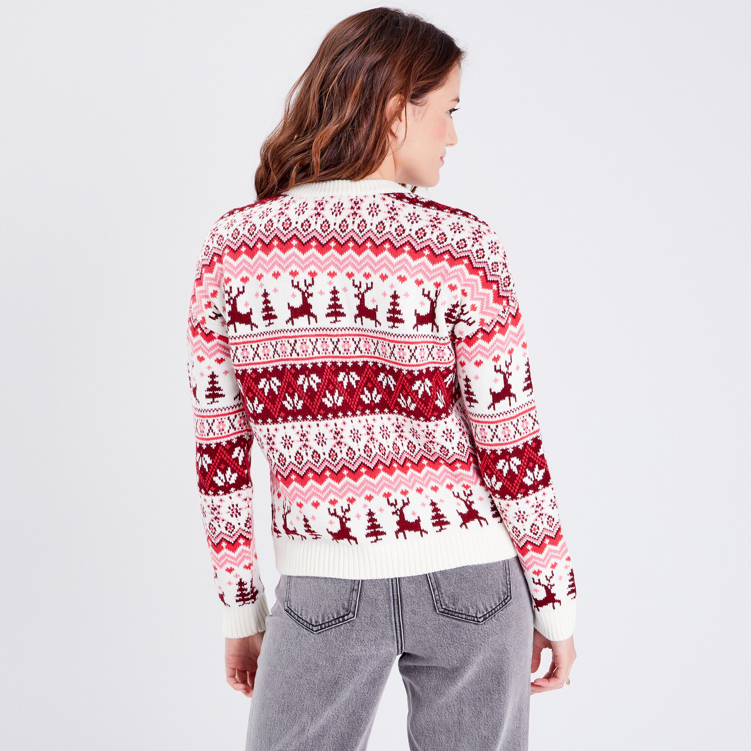 Pull manches longues rouge femme | Cache Cache