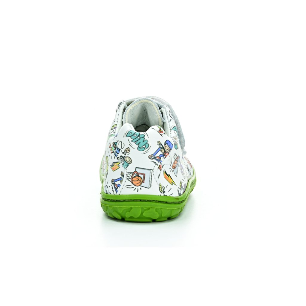Lurchi Noah Leder White/Green Barfußschuhe