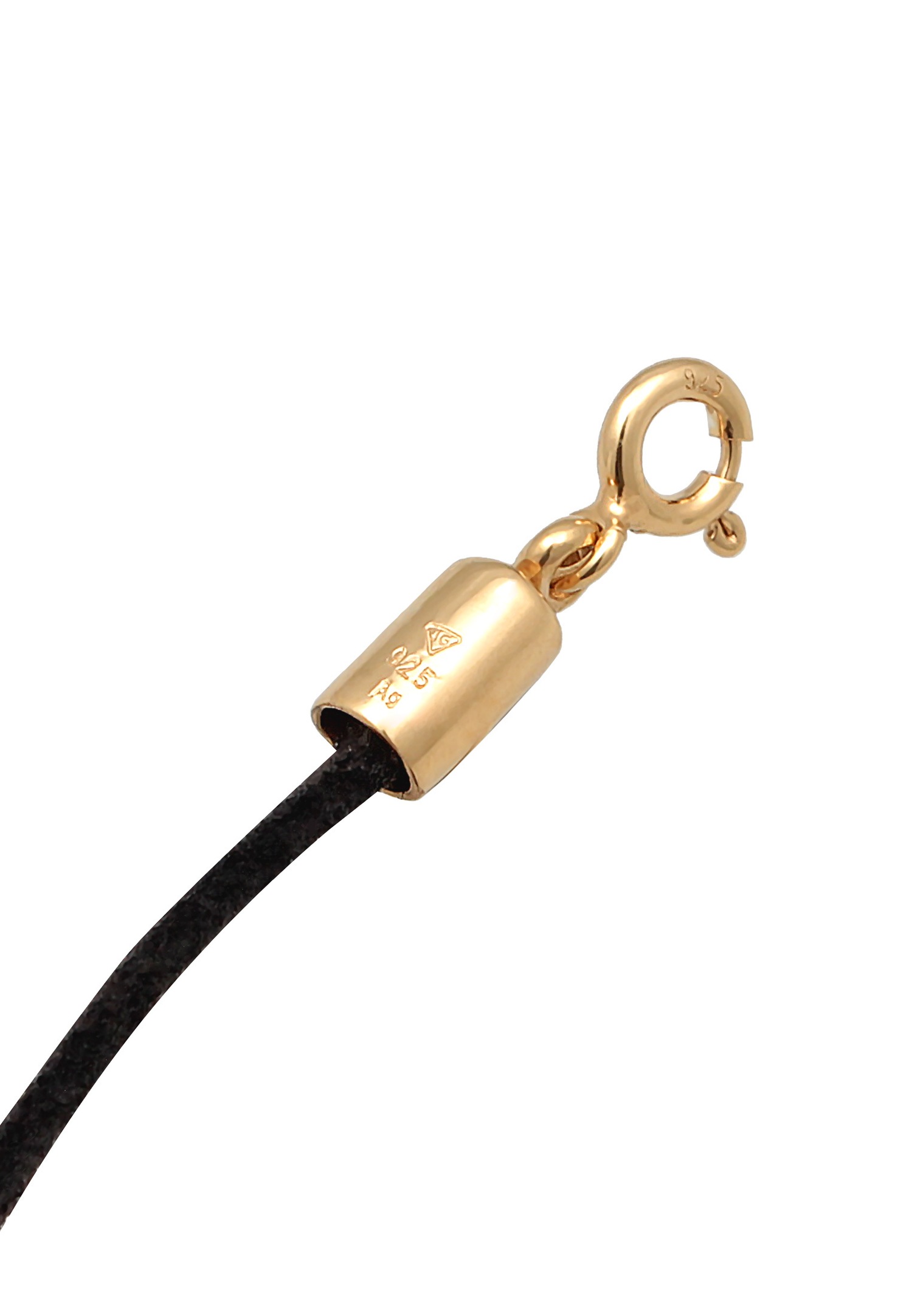 Collana girocollo da donna Elli con simbolo d'amore a forma di cuore e inserti in raso in argento sterling 925.