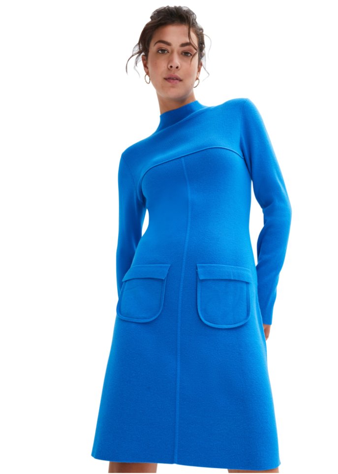 Strickkleid mit Patten-Taschen