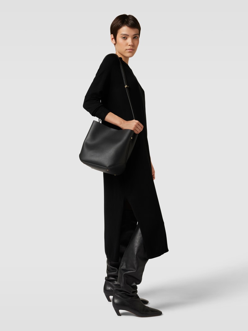 Maxikleid mit Rundhalsausschnitt Modell 'VIEIRA' in schwarz