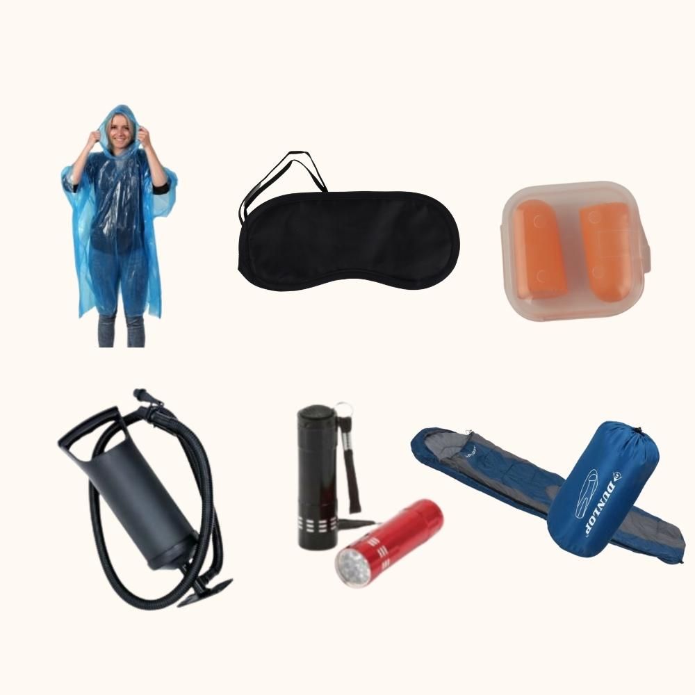 Festbox orange schwarz XL Pop-up-Zelt Festivalpaket