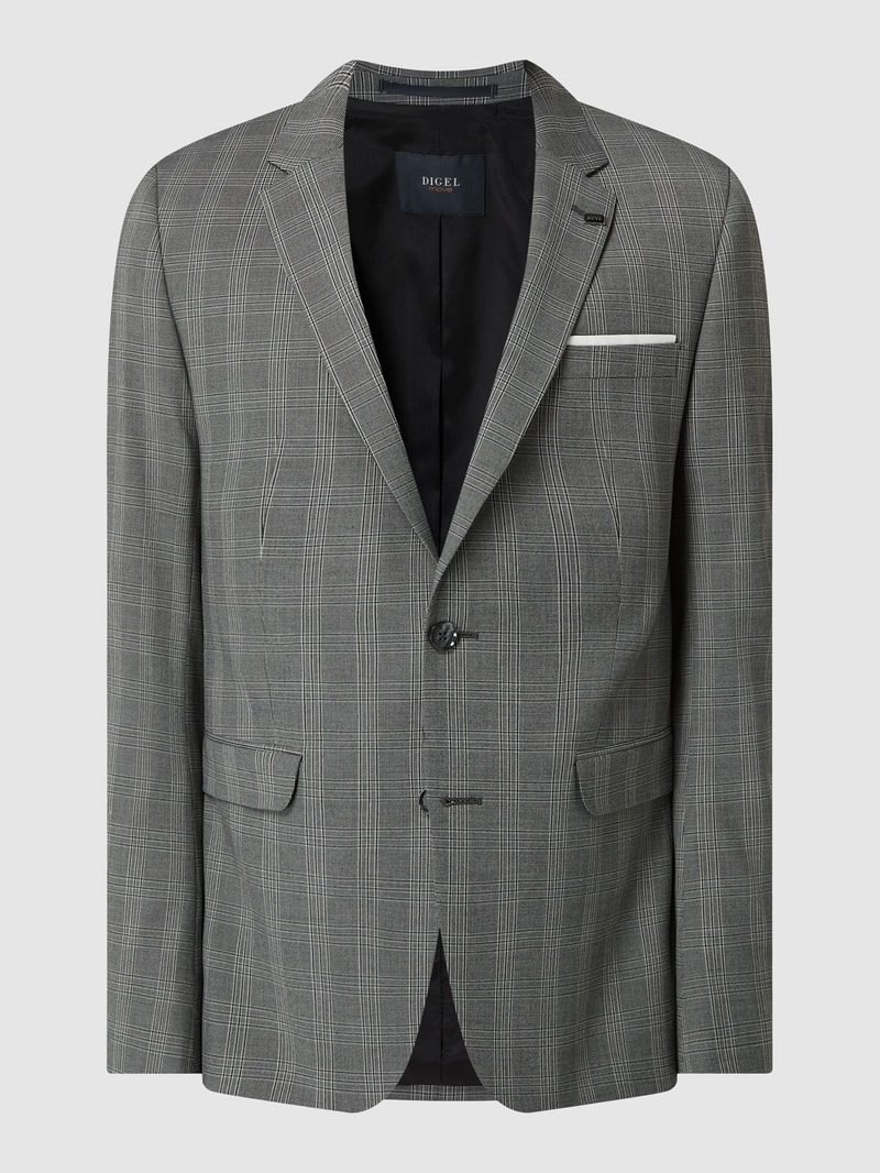 Extra Slim Fit 2-Knopf-Sakko mit Stretch-Anteil Modell 'Nate' in anthrazit