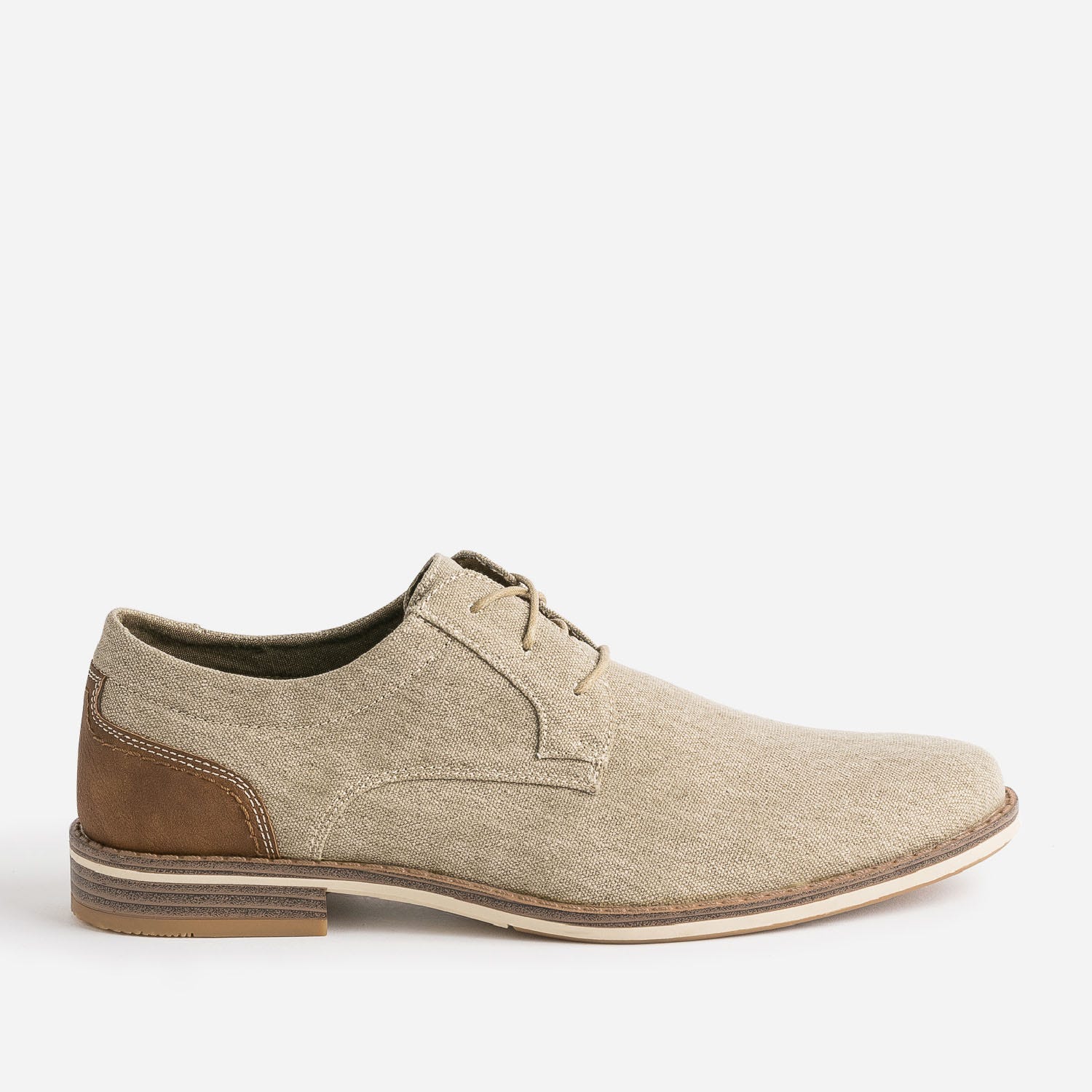 Derby beige en textile chiné