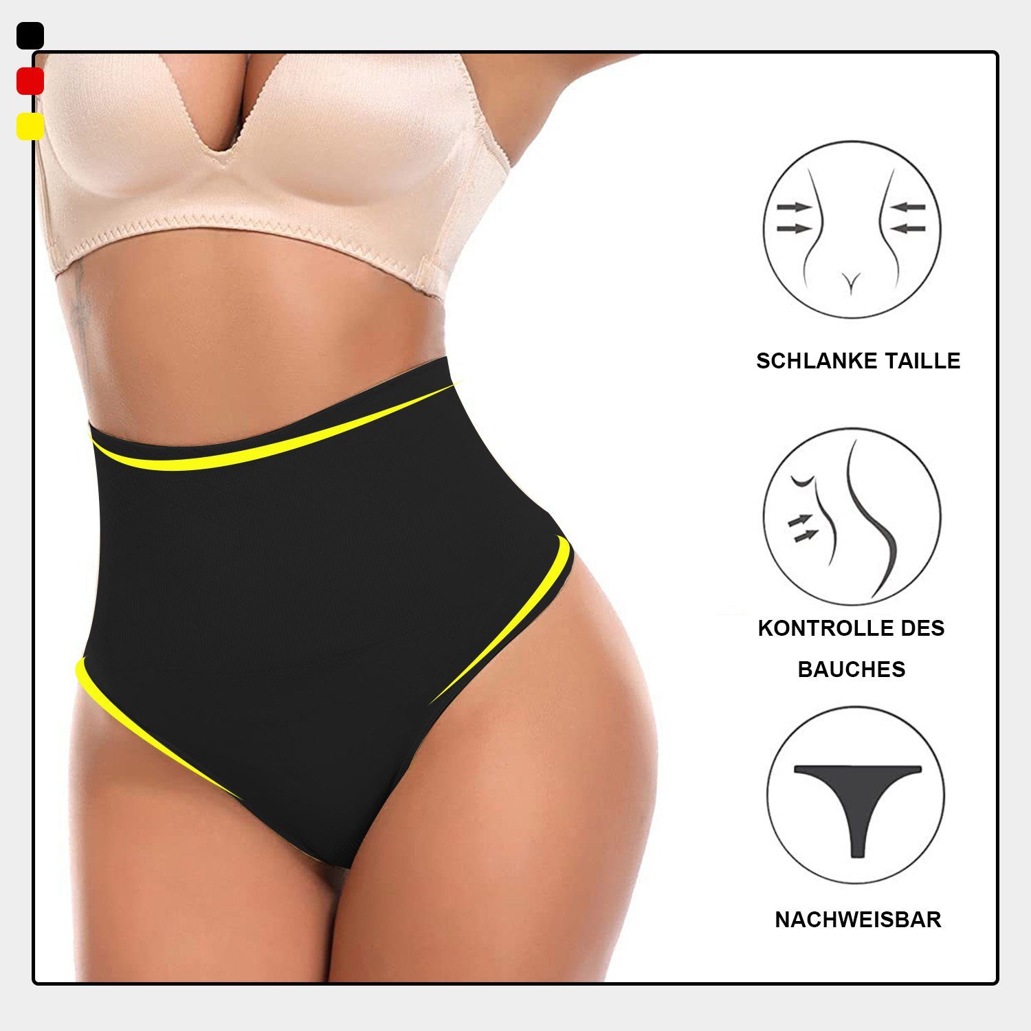 MAGICSHE Shaping-Body Damen Bauchkontrolle Tanga Shapewear Nahtlos Unterwäsche