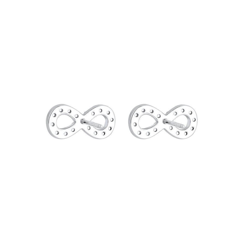 Elli Elli Boucles d'Oreilles Infinity Zirkonia Unendlichkeit 925 Silber Boucles d'oreilles