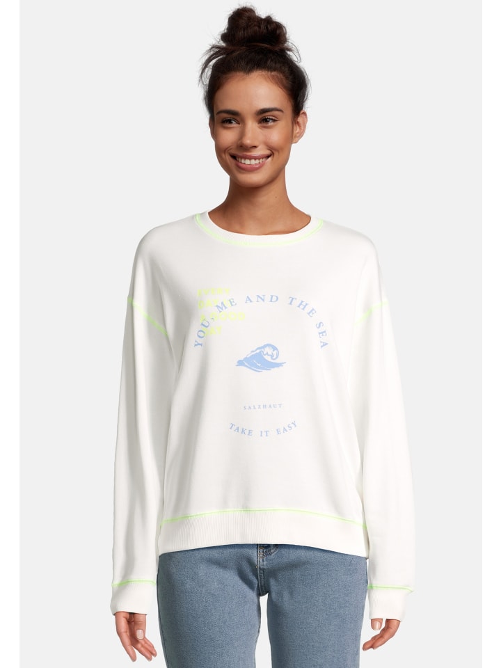 Salzhaut Sweatshirt LÖÖW in Offwhite günstig kaufen