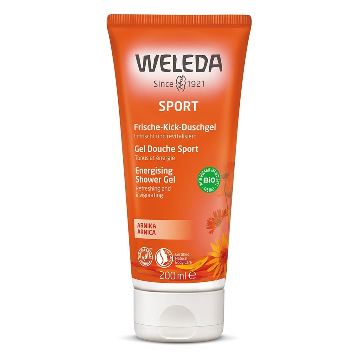 Weleda Sport Sport Shower Gel - Tonus and Energy - 100% Natural Formula - 200 ml