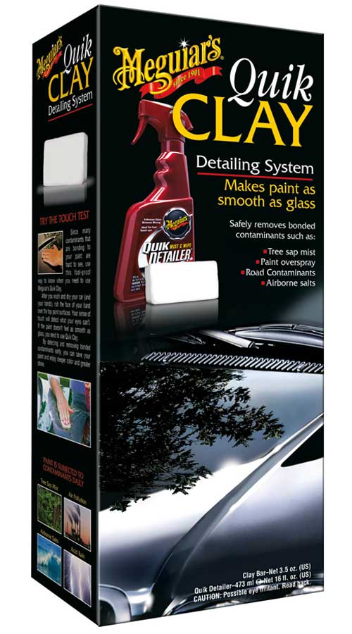 Meguiar's G1116EU Quik Clay Detailing System - Starter Kit Lackreinigungsset mit Lackreinigungsknete, 473ml + 80g - ATU