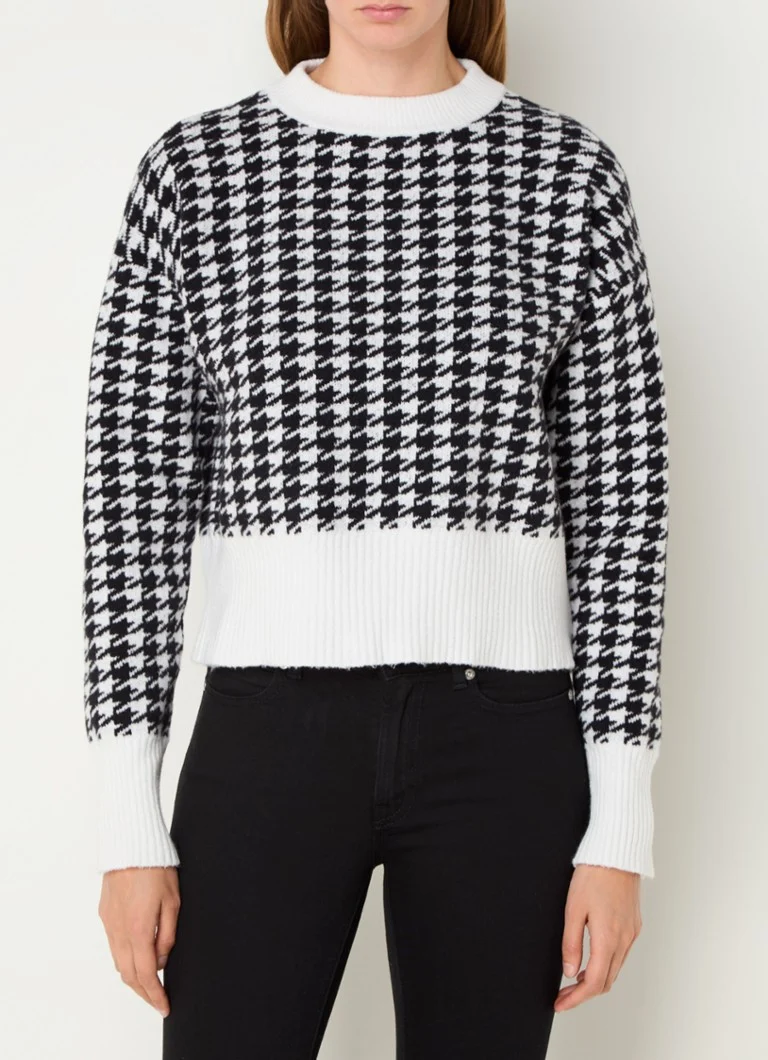 Pulover HUGO BOSS Surpar cu imprimeu cocktail și imprimeu fin din tricot