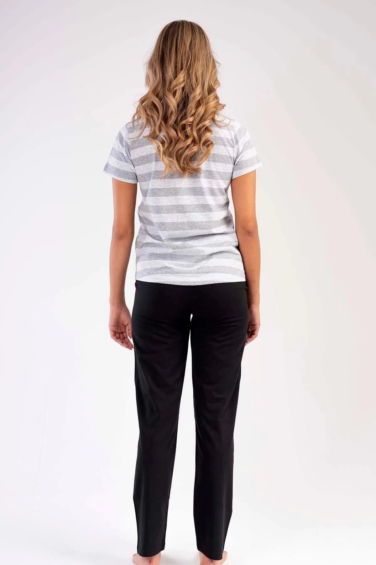 C&City  Kurzarm-Pyjama-Set Schwarz-441046