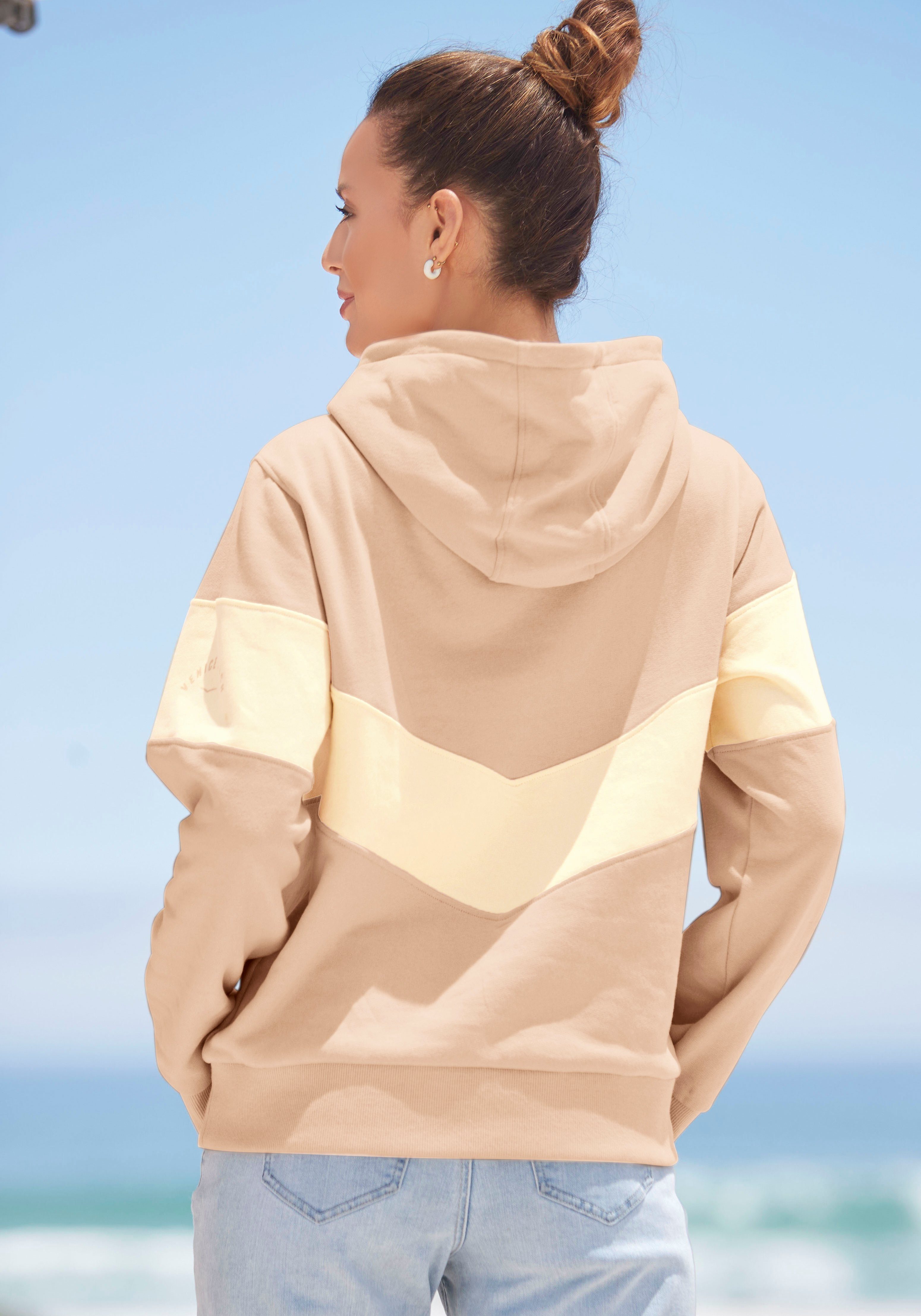 Venice Beach Kapuzensweatshirt mit Colorblock-Optik