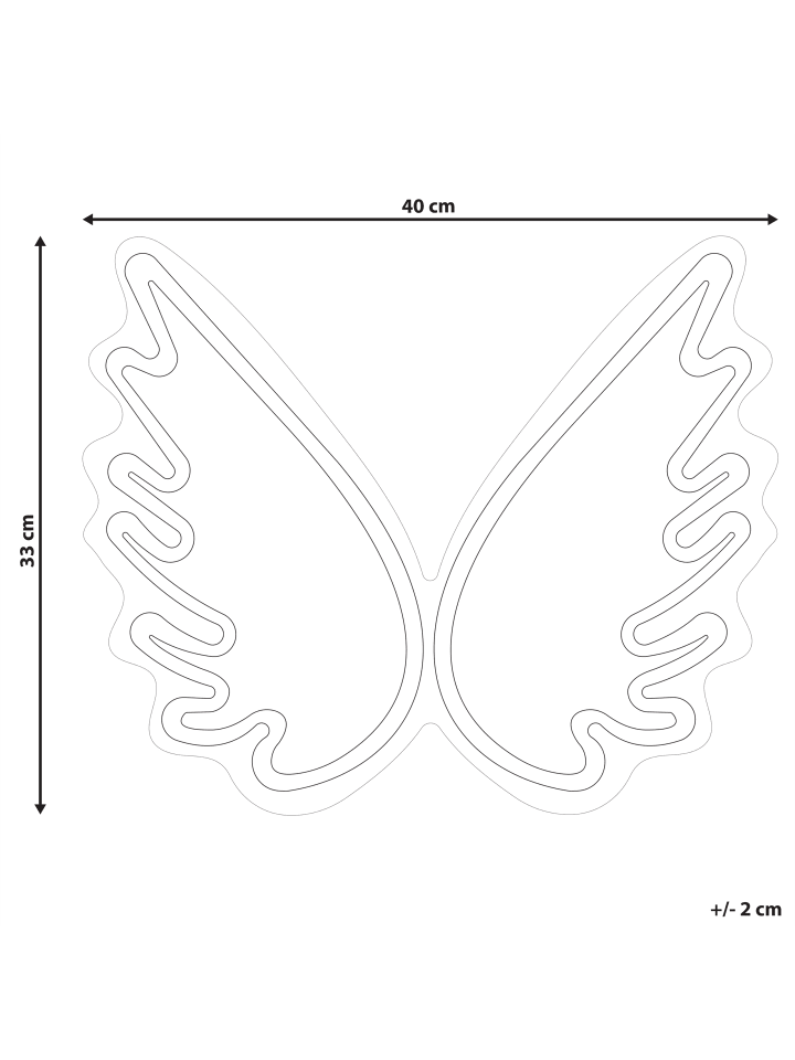 Beliani Dekobeleuchtung GABRIEL in Weiß - (W) 40 x (H) 33 x (L) 2 cm günstig kaufen onesize