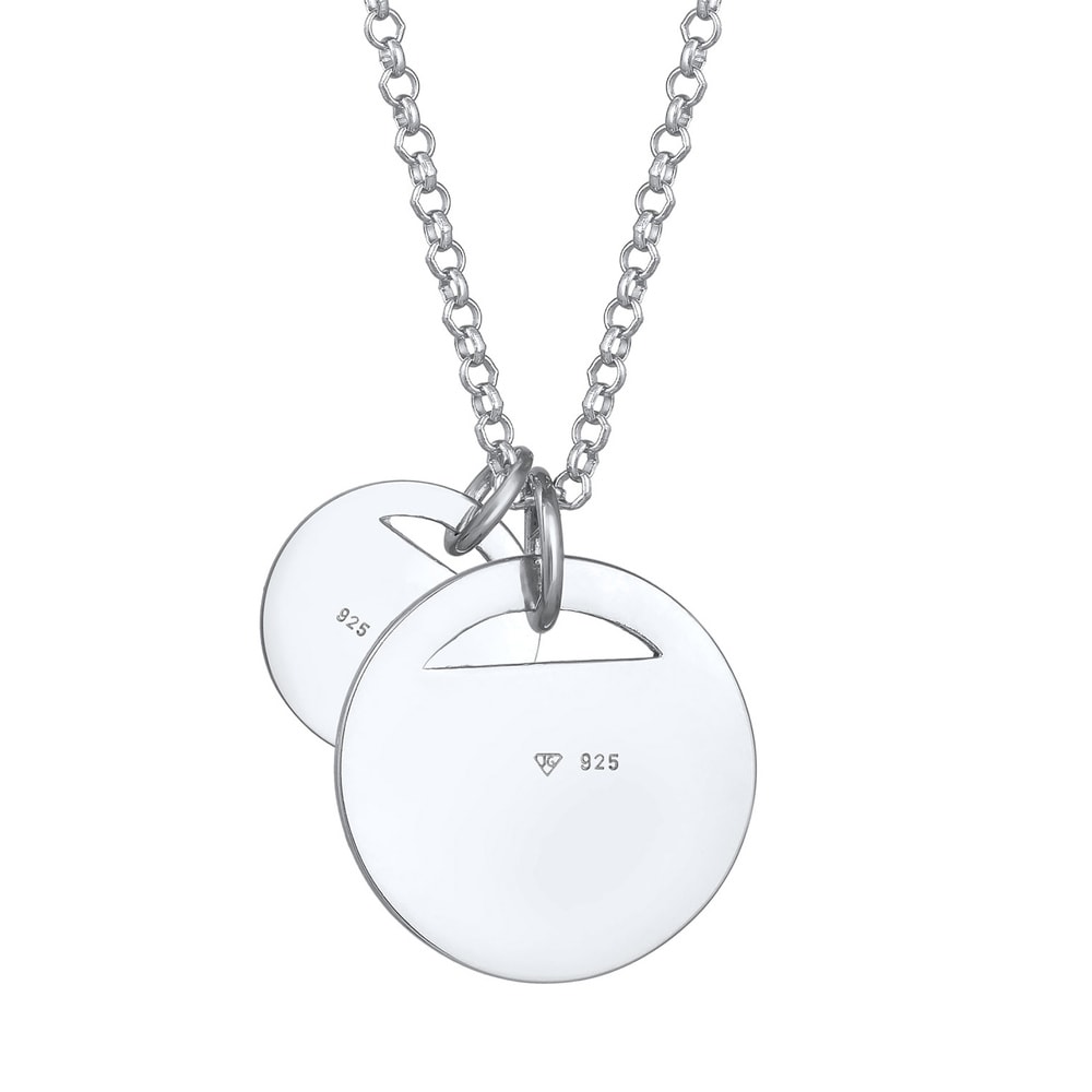 Elli Elli Collier Femmes Plaquettes Organic 333 Support en Argent Sterling 925 Bijoux
