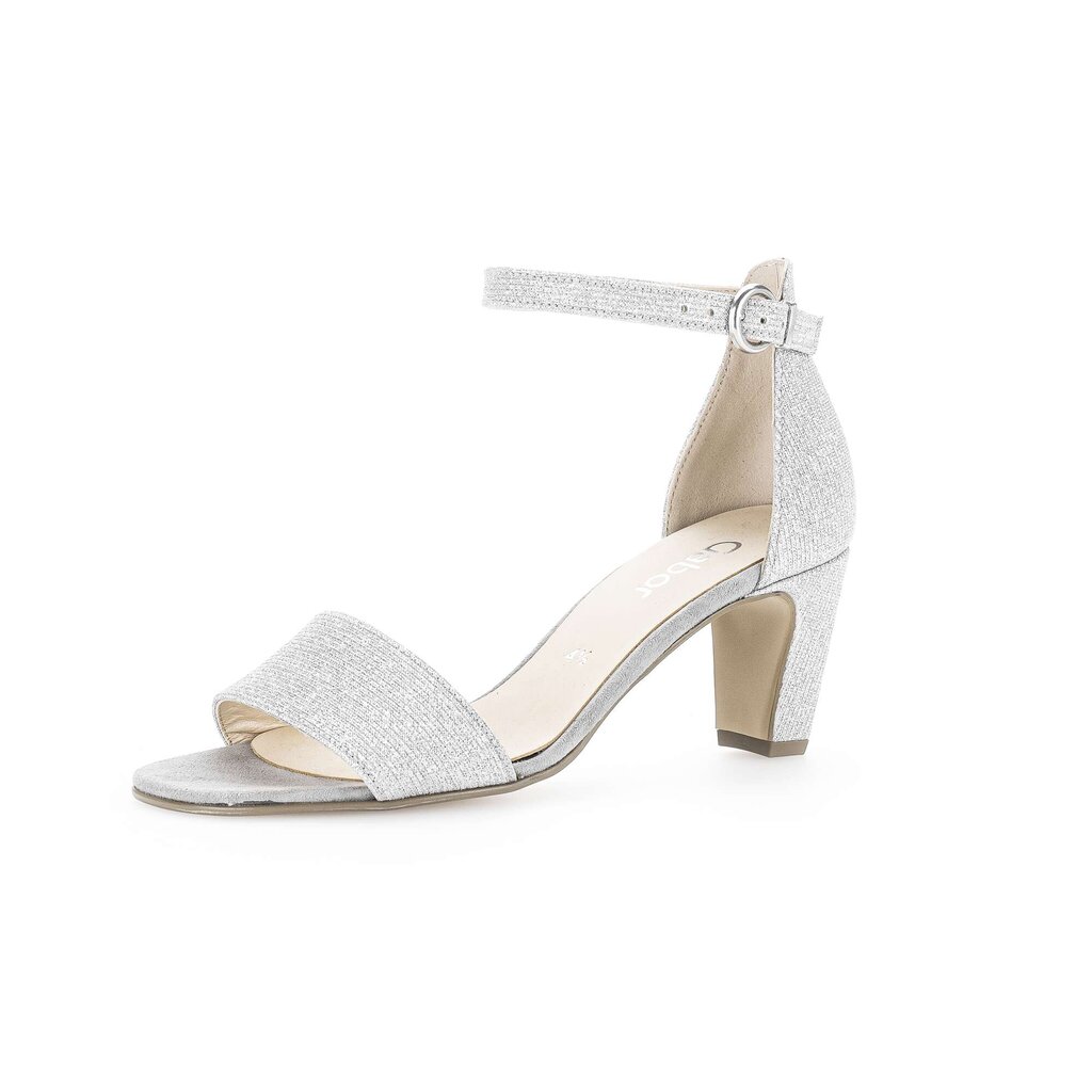 Gabor fashion Riemchensandale silber