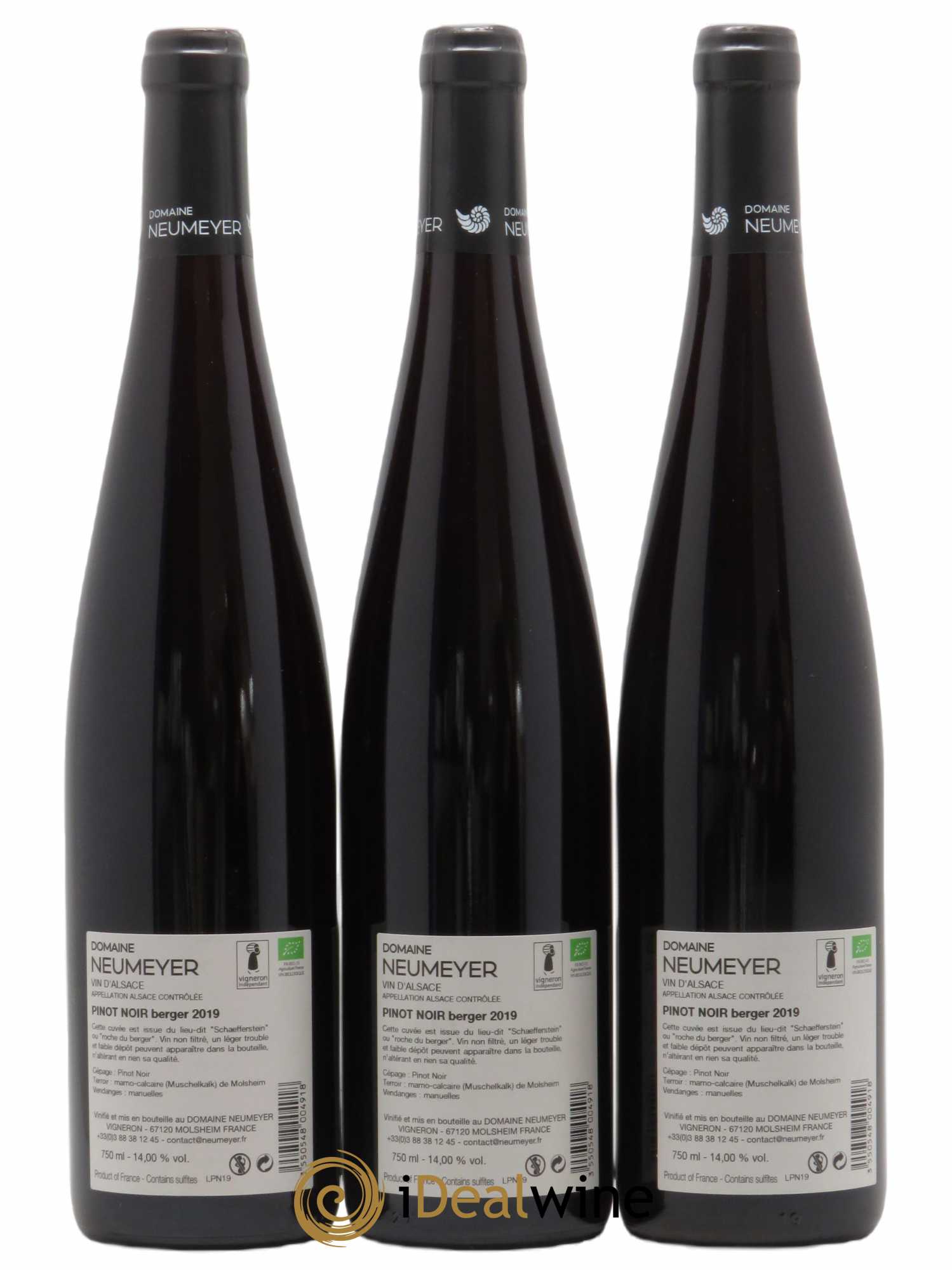 Pinot Noir Neumeyer Berger 2019 - Lot de 3 Bouteilles