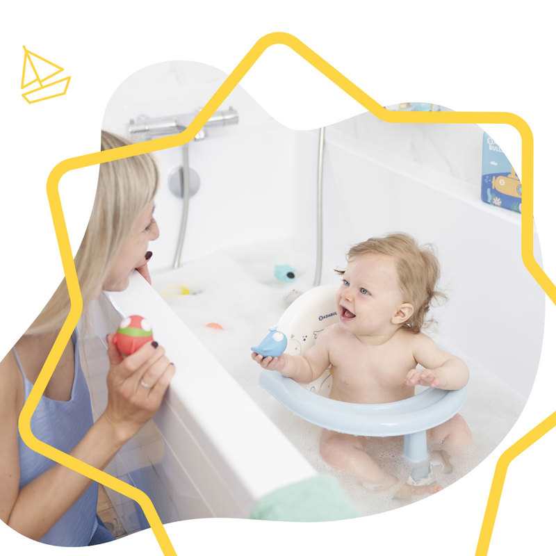 Anneau de bain pliable animaux marins Badabulle