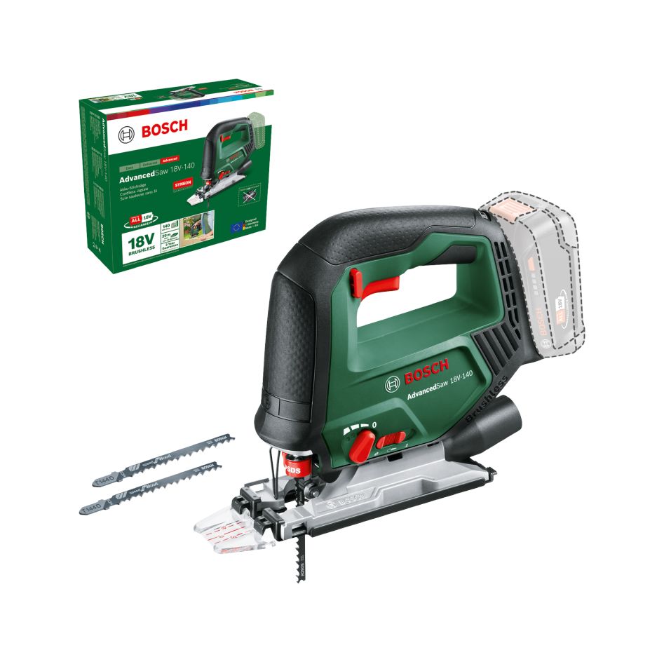 Bosch Green 0603013000 AdvancedSaw 18V-140 Akku-Stichsäge (ohne Akku und Ladegerät)