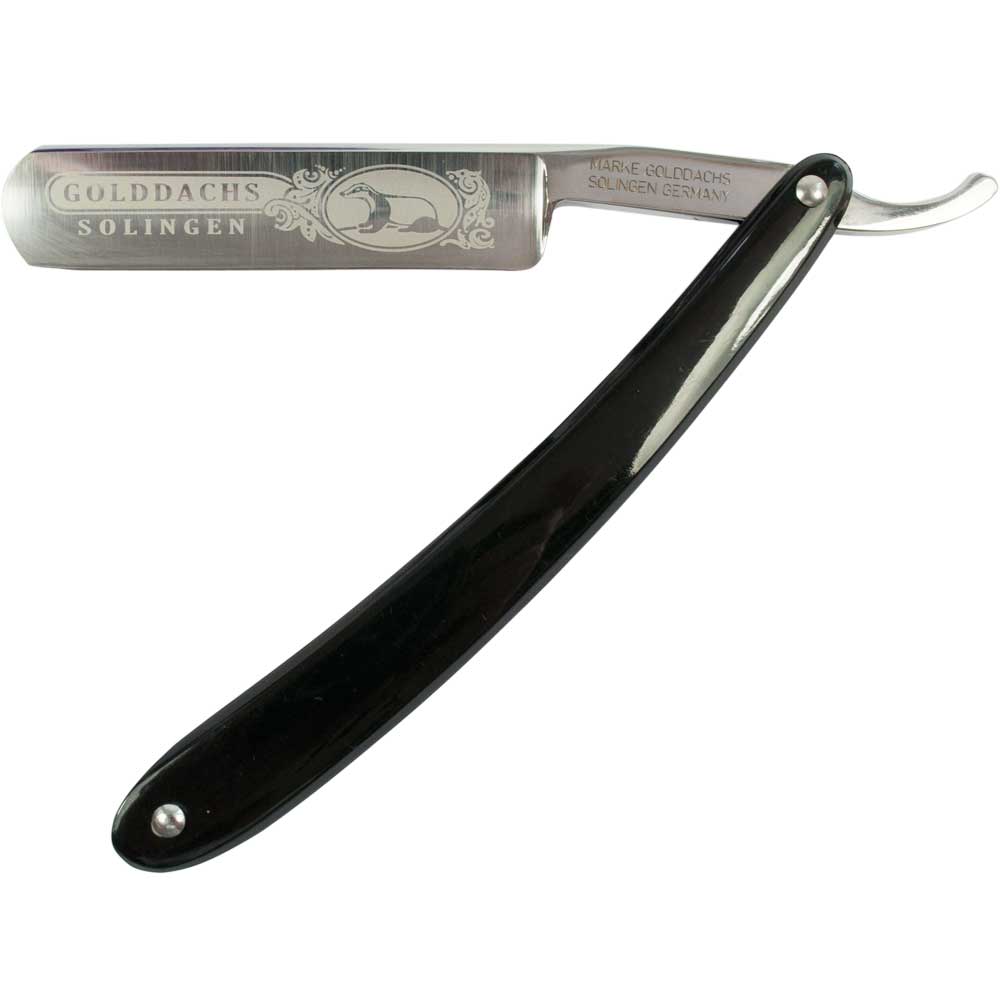 Golddachs Rasiermesser, schwarz