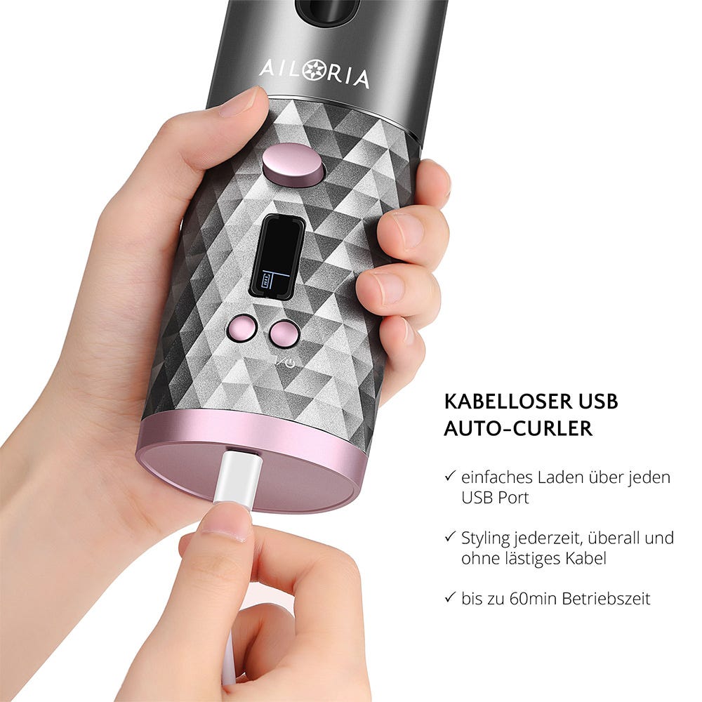 Ailoria Kabelloser Auto-Curler Silber