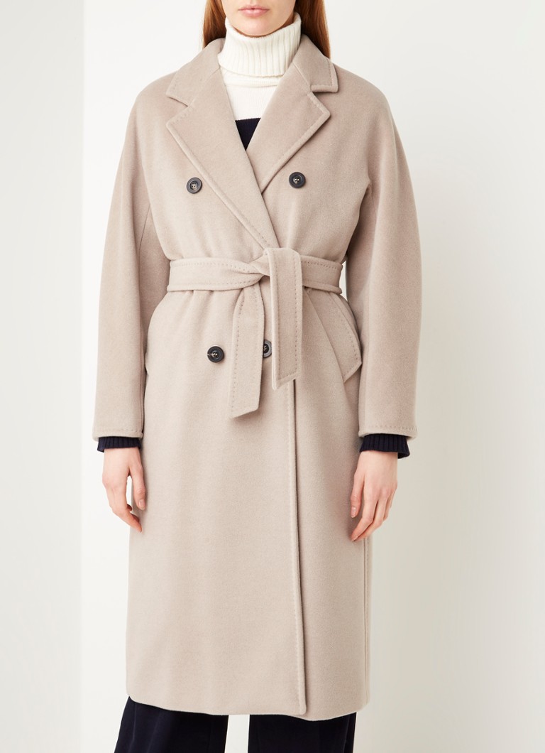 MaxMara Madame kaput od mješavine vune s remenom za vezanje