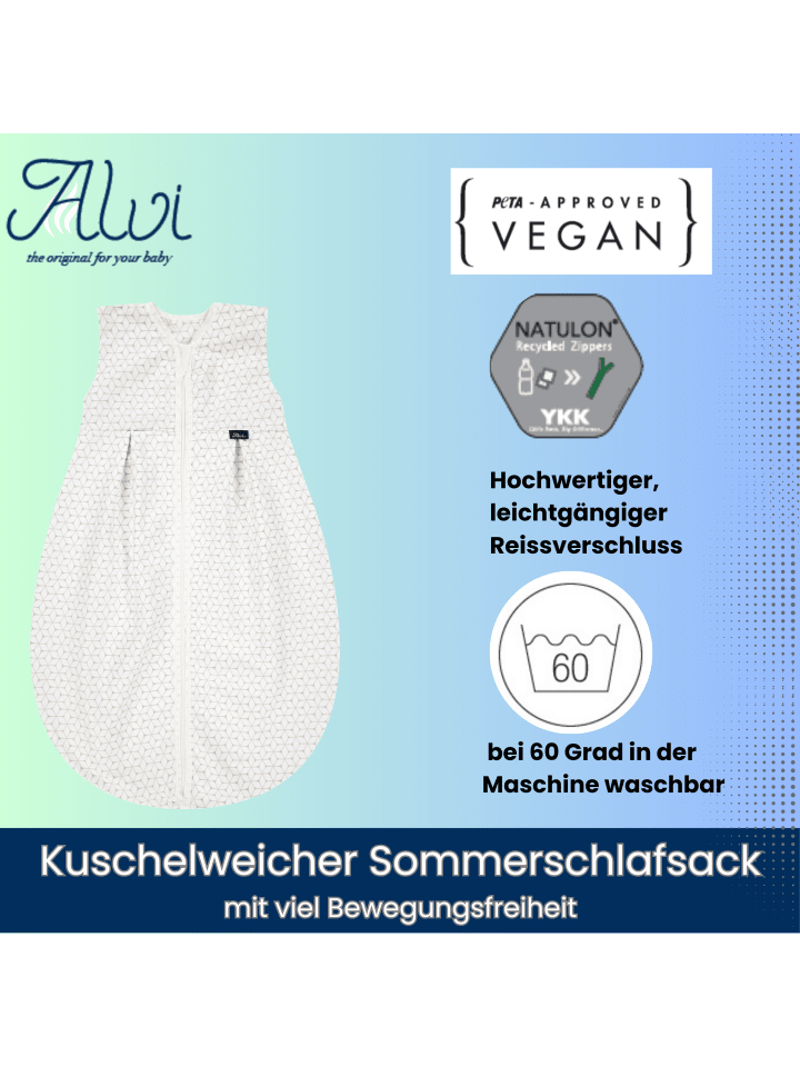 Alvi Baby Kugelschlafsack Molton in Raute Taupe günstig kaufen