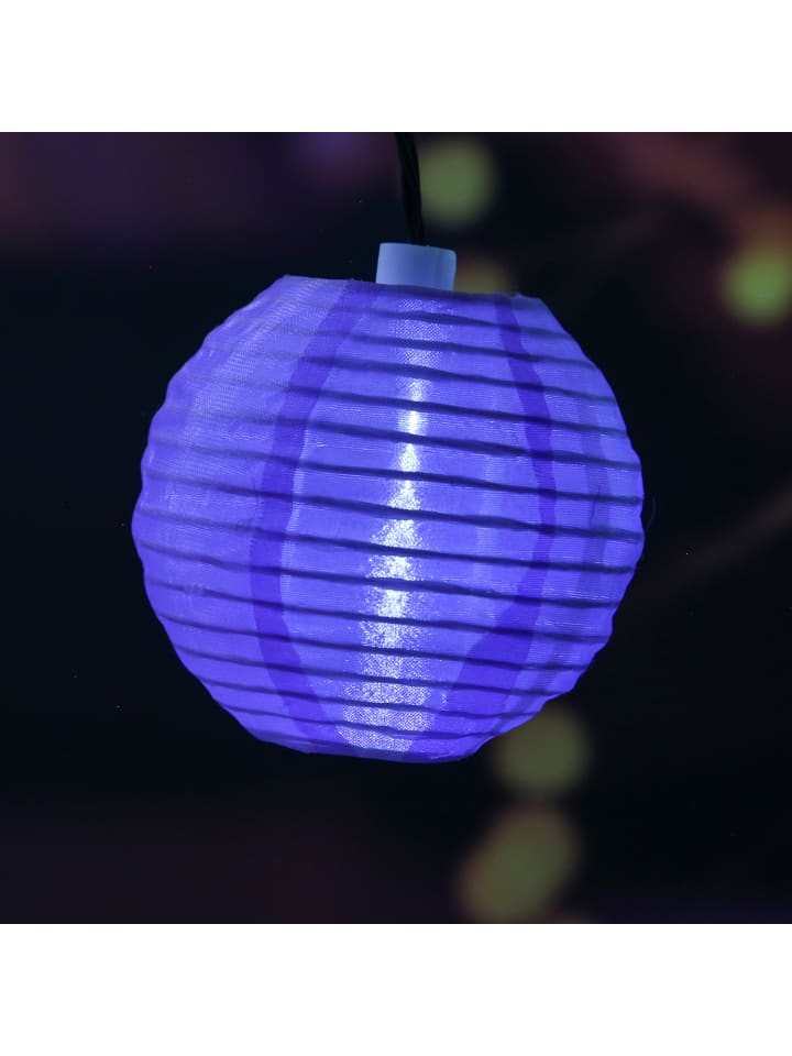 MARELIDA LED Solar Lichterkette 10 Lampions in bunt - L: 3,9m günstig kaufen onesize