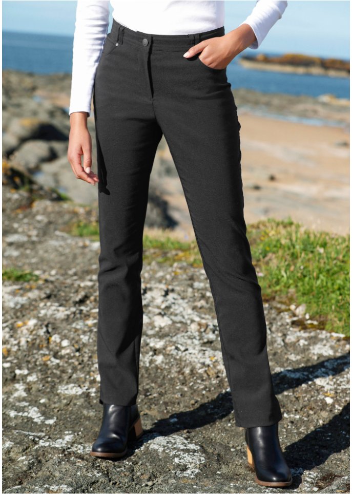 Bengalin-Stretch-Hose mit Bequembund, Straight