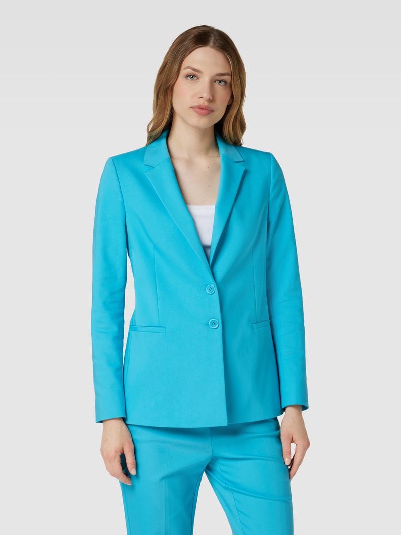 Blazer mit Reverskragen in aqua blau