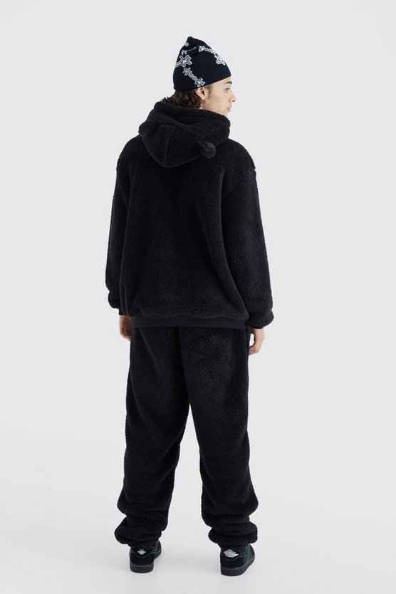 Einfache Oversize Borg-Jogginghose