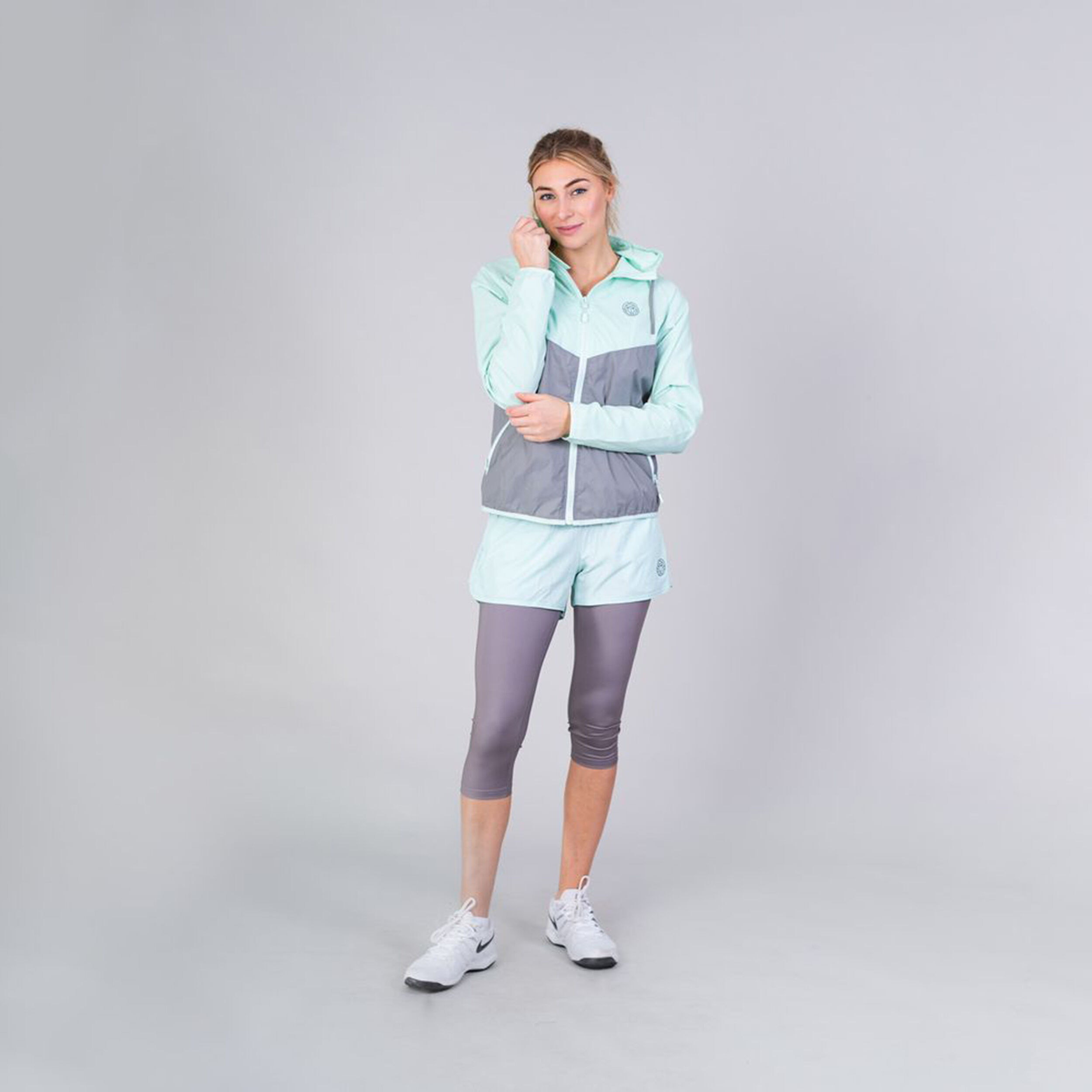 Zohra Tech Trainingsjacke Damen - Mint, Grau