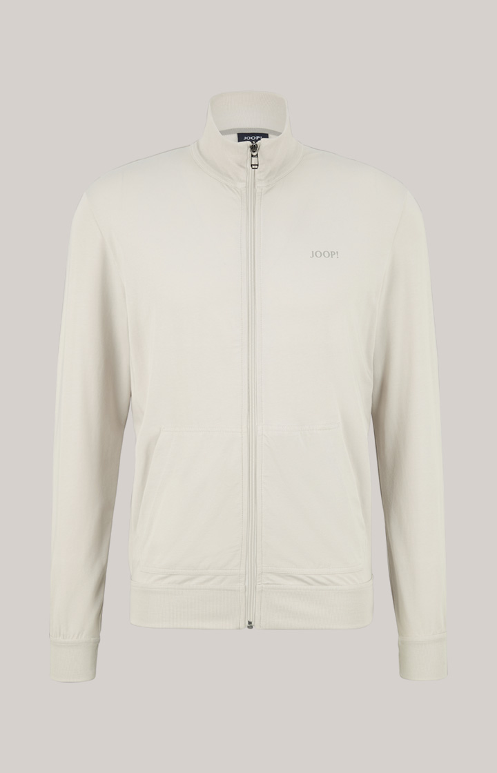 Loungewear Sweatjacke in Hellbeige
