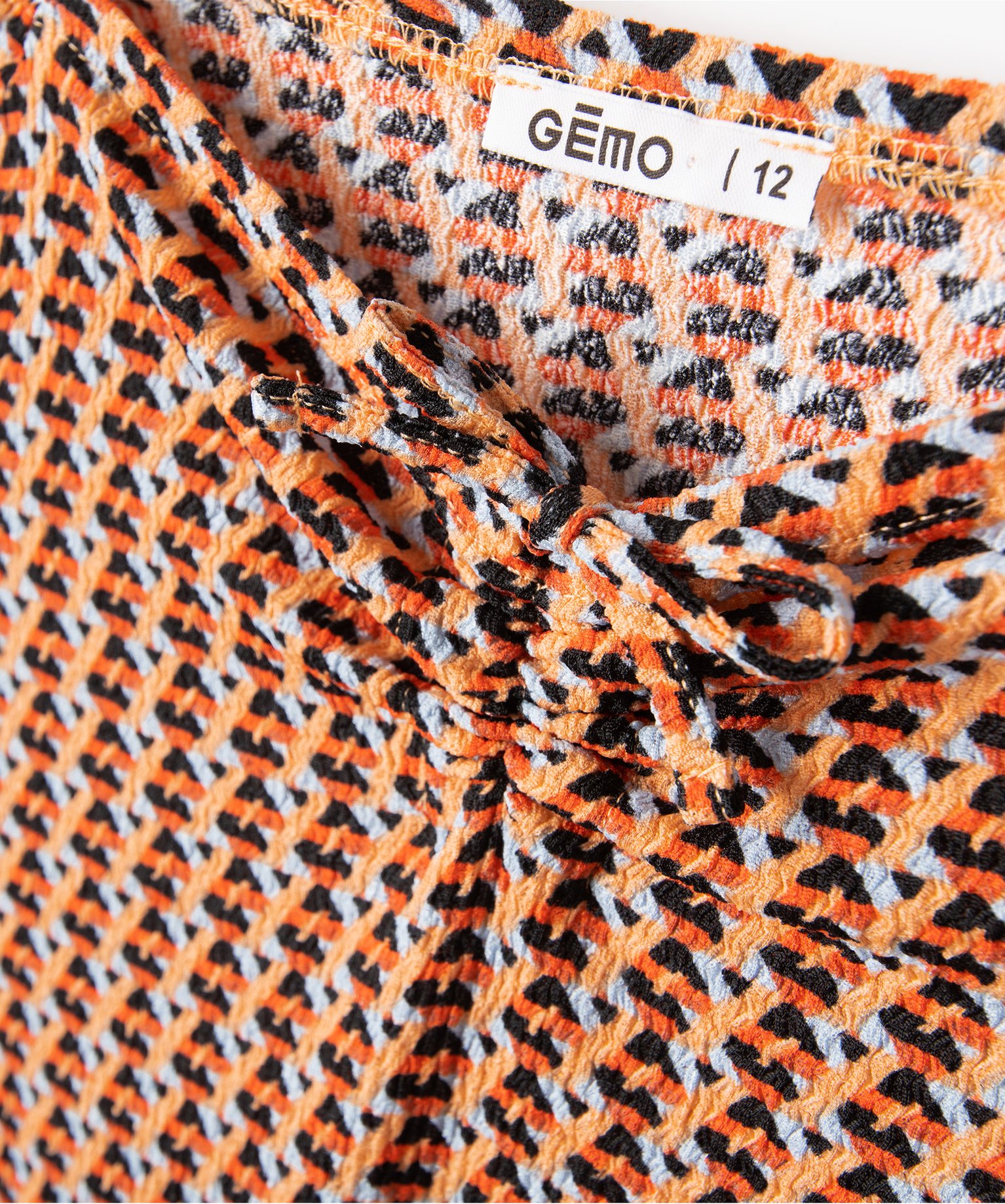 Blouse fille imprimée avec finitions smockées imprime | GEMO