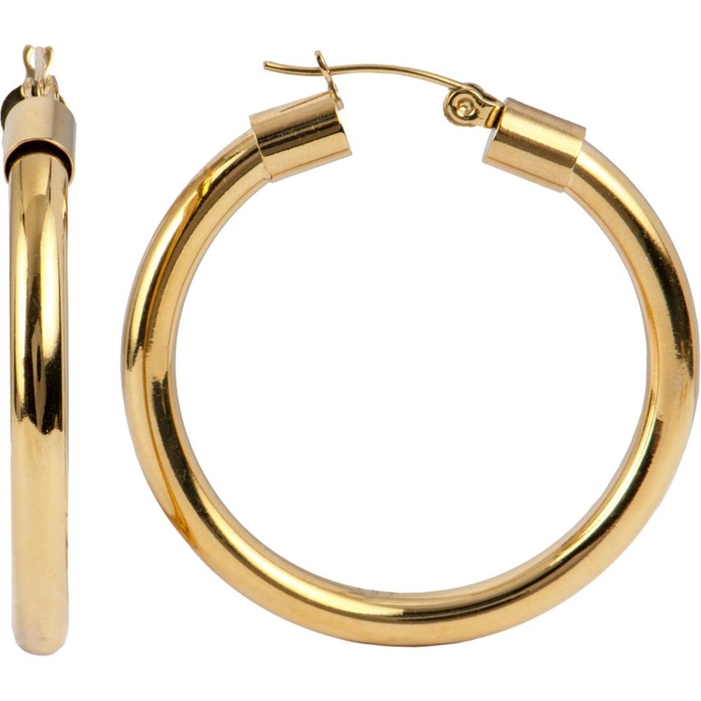 Jacques Lemans Créoles Acier inoxydable Boucles d'oreilles