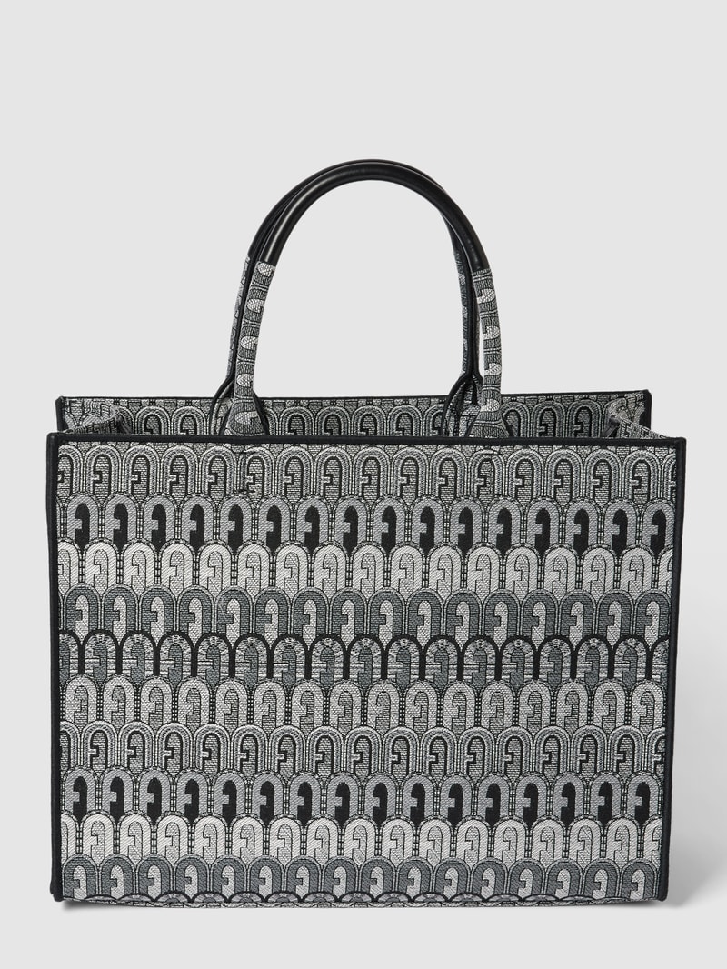Tote Bag mit Allover-Muster in mittelgrau