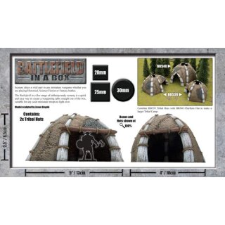 Battlefield in a Box: Bestial Huts - New Huts (für 25-38mm Maßstab)